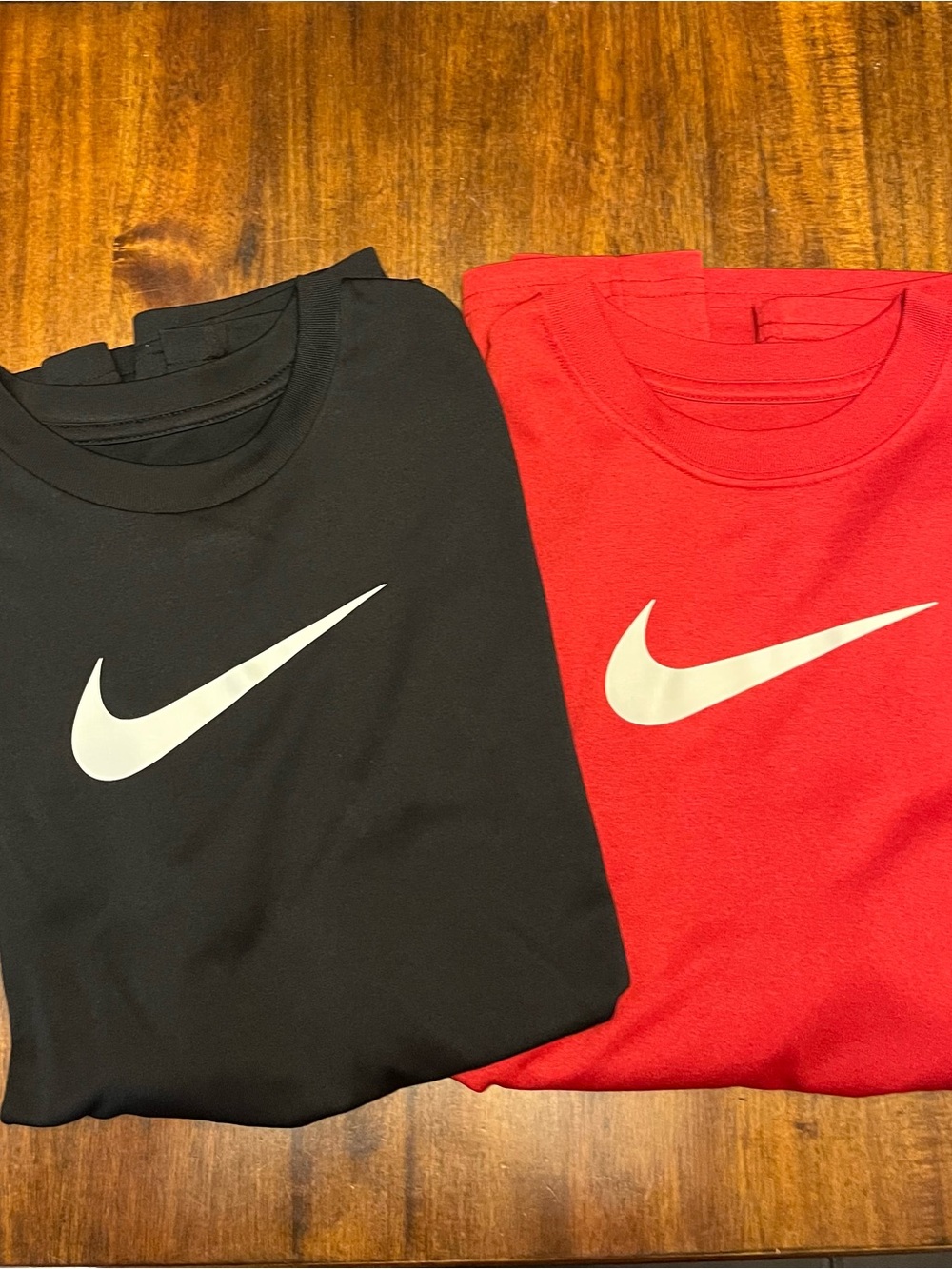 Nike Kids Large Short-Sleeve Dri Fit Tee in Black and Red